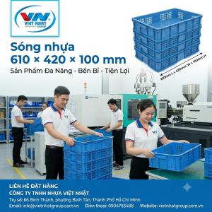 Sóng nhựa 610 × 420 × 100 mm