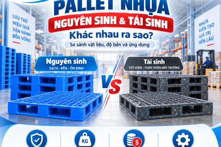 Pallet Nhựa Nguyên Sinh Và Pallet Nhựa Tái Sinh Khác Nhau Ra Sao?